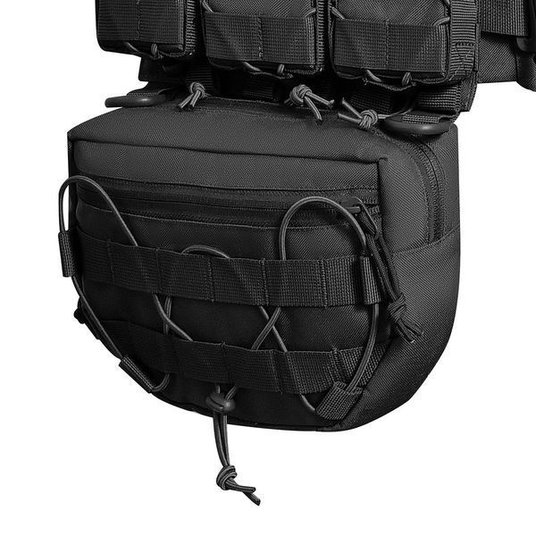 Бронежилет з підсумками 6&ndash;го класу MPS warrior pack + Бронеплити+ балістичні пакети захист боків та паху 1 клас ДСТУ. Колір Чорний 4333 фото