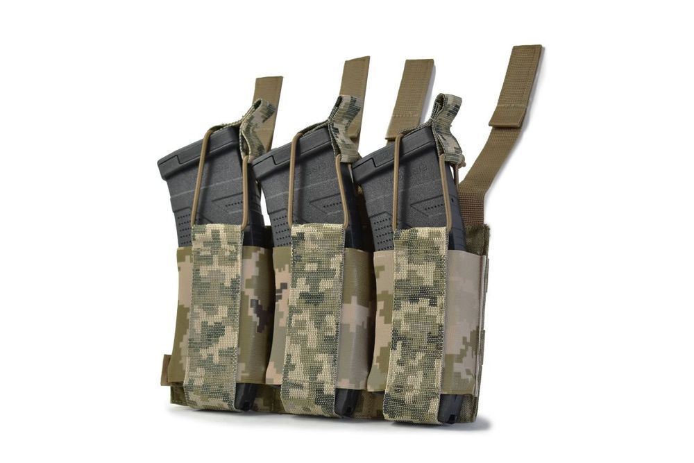 Еластичний потрійний підсумок для магазинів Bronya Kyiv Elastic Triple. Cordura 1000. Колір Піксель (mm14) 358 фото