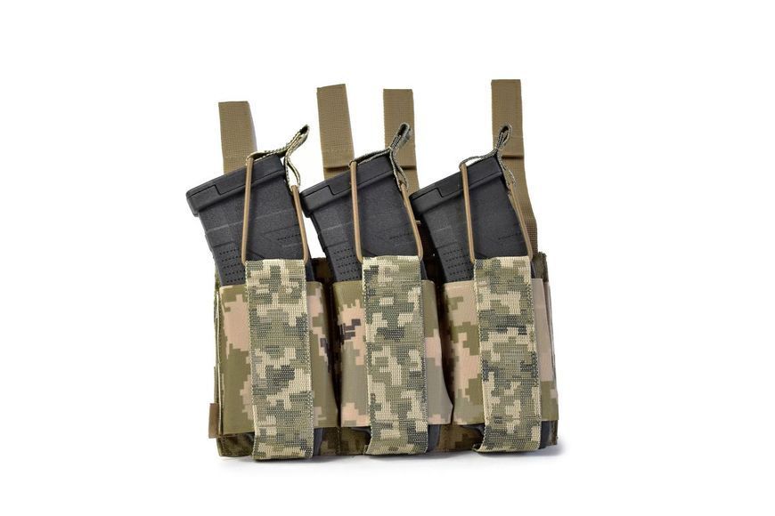 Еластичний потрійний підсумок для магазинів Bronya Kyiv Elastic Triple. Cordura 1000. Колір Піксель (mm14) 358 фото