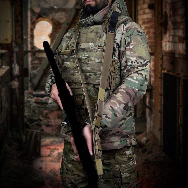 Ремінь збройовий RAGNAROK триточковий "Hel" carbine Койот Hel-carbine4 фото