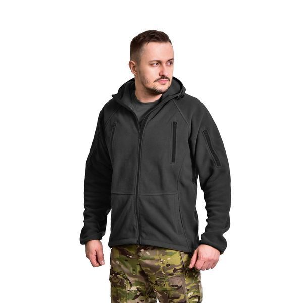 Флісова кофта з капюшоном M4A3 Tactical Series. Колір Чорний S 2204 фото