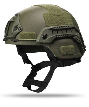 Шолом MICH 2000 з кріпленням Helmet PE NIJ IIIA.44 Хакі AB23CD4 фото