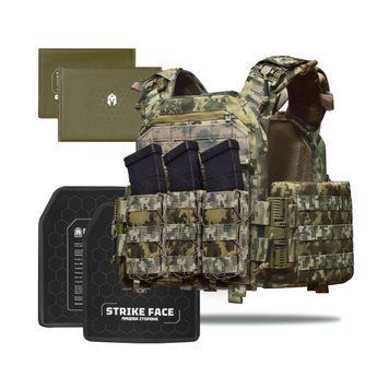 Бронежилет 3&ndash;го класу Striker pack MPS М8 PRO + Бронеплити + балістичні пакети захист боків 1 класс ДСТУ. Піксель 4266 фото