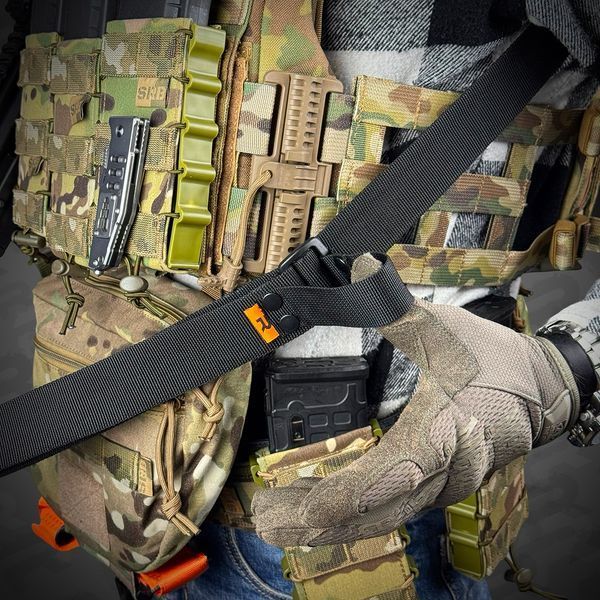 Ремінь збройовий одно/двоточковий з додатковим кріпленням RAGNAROK "TYR" carbine чорний TYR5 фото