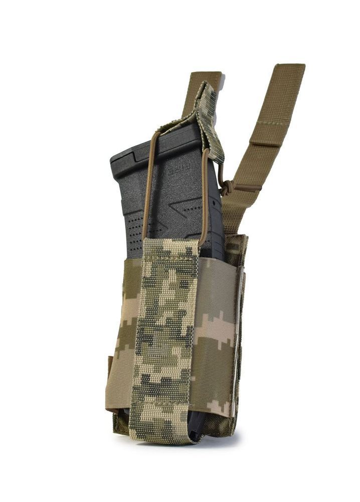 Еластичний одинарний підсумок для магазинів Elastic. Cordura 1000. Колір Піксель (mm14) 352 фото