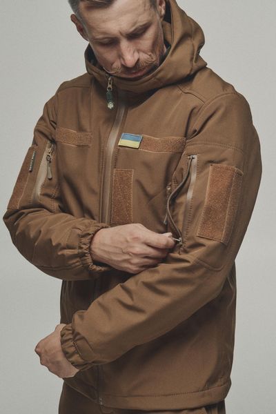 Зимова військова куртка Soft Shel (софтшел) койот 3800267 фото