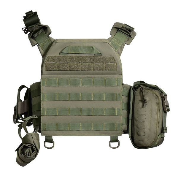 Бронежилет з підсумками 3&ndash;го класу MPS warrior pack + Бронеплити+ балістичні пакети захист боків та паху 1 клас ДСТУ. Колір Ranger Green 4322 фото