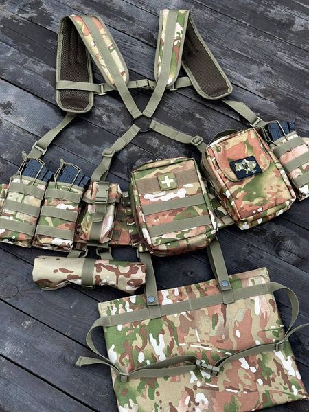 Комплект РПС з карманом під балістичний пакет, плечова система + 8 підсумкі 03 фото