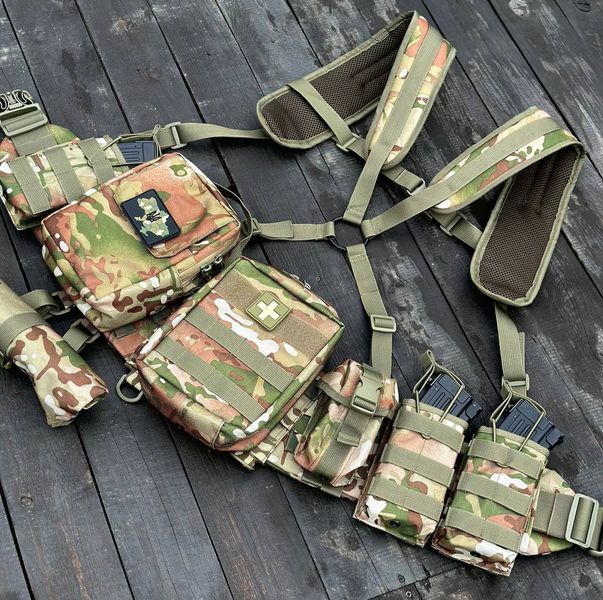 Комплект РПС з карманом під балістичний пакет, плечова система + 8 підсумкі 03 фото