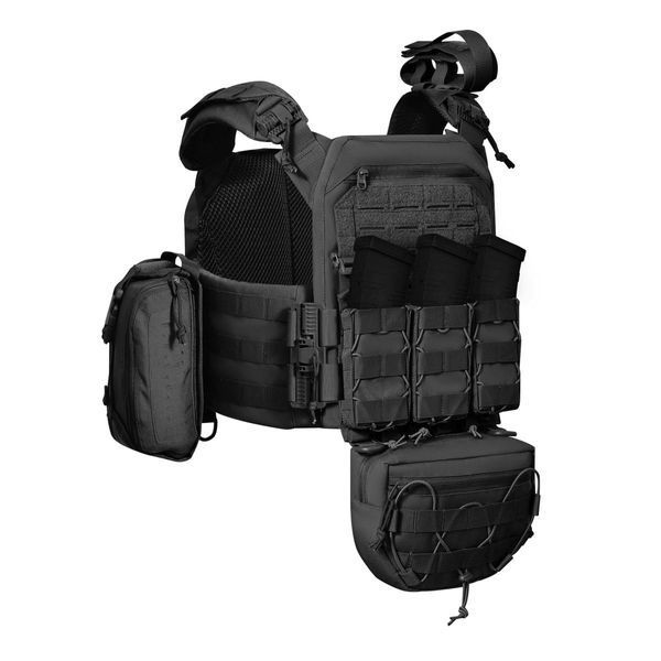 Бронежилет з підсумками 6&ndash;го класу MPS starter pack + Бронеплити 2,8 кг. Чорний 4318 фото