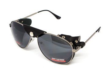 Окуляри захисні Global Vision Aviator-3 (gray), сірі зі з'ємним ущільнювачем із синтетичної "шкіри" GV-AVIA3-GR фото
