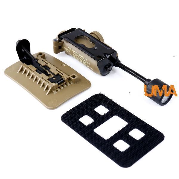 Ліхтар тактичний універсальний на шолом Sidewinder MPLS WADSN 5 LED + IFF -маячок, койот (батарейки в комплект не входять) 010728uma фото