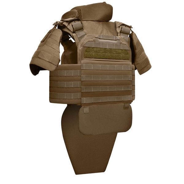 Бронекостюм scout pack MPS М8 PRO + балістичні пакети захист боків, паху, шиї, плечей 1 класс ДСТУ. Колір Койот 4285 фото