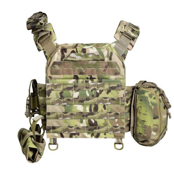 Бронежилет з підсумками 5&ndash;го класу MPS starter pack + Бронеплити 2,5 кг. Мультикам 4314 фото