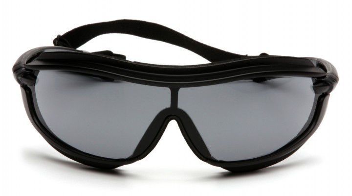 Окуляри захисні з ущільнювачем Pyramex XS3 Plus (gray) Anti-Fog, чорні 2ХС3-20П фото
