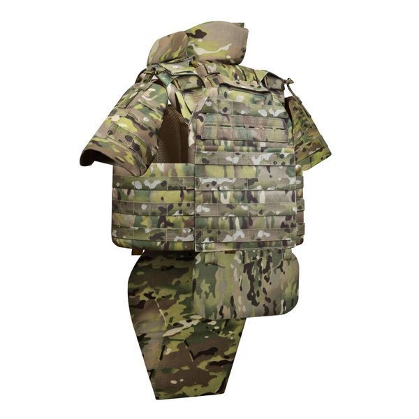 Бронекостюм scout pack MPS М8 PRO + балістичні пакети захист боків, паху, шиї, плечей 1 класс ДСТУ. Колір Мультикам 4284 фото
