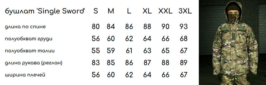 Бушлат зимовий армейский Single Sword мультикамуфляж 10520Intruder фото