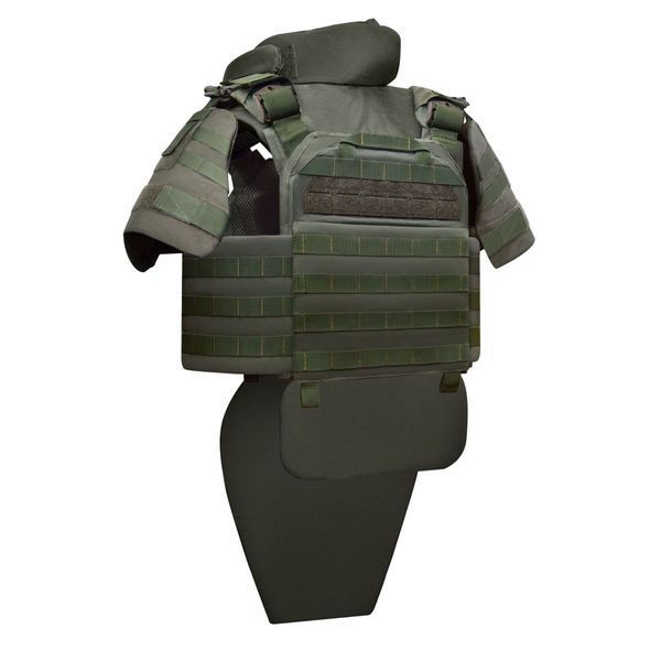 Бронекостюм scout pack MPS М8 PRO + балістичні пакети захист боків, паху, шиї, плечей 1 класс ДСТУ. Колір Ranger Green 4282 фото