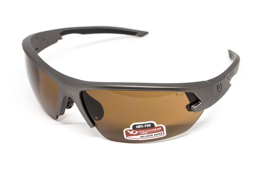 Захисні окуляри Venture Gear Tactical Semtex 2.0 Gun Metal (bronze) Anti-Fog, коричневі в оправі кольору "темний металік" VG-SEMGM-BZ1 фото