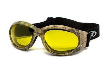 Окуляри захисні з ущільнювачем Global Vision Eliminator Camo Forest (yellow), жовті в камуфльованій оправі GV-ELIMCF-AM фото