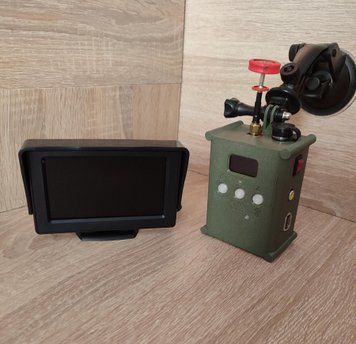 Детектор OWL 1 Обнаружение FPV -DRONES на частоте 5,3 ГГц - 5,9 ГГц, Bluetooth, интеграция с HRB, + монитор 4'3 дюйма для вывода видео, + монтаж на ветровом стекле 31723504 фото