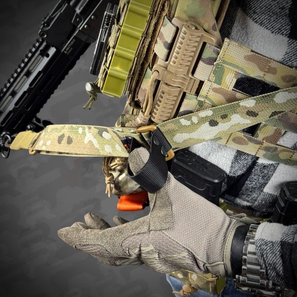 Ремінь збройовий одно/двоточковий з додатковим кріпленням RAGNAROK "TYR" carbine мультикам TYR1 фото