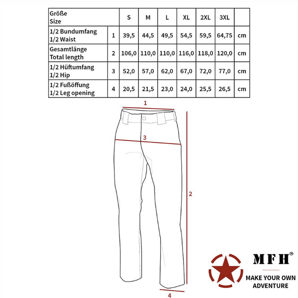 Штани US BDU, MFH, multicam 01334X (XL) фото