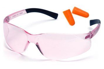 Захисні окуляри Pyramex Mini-Ztek (light pink) combo, рожеві (беруші входять в комплект) PM-ZTKCOMB-PNK фото