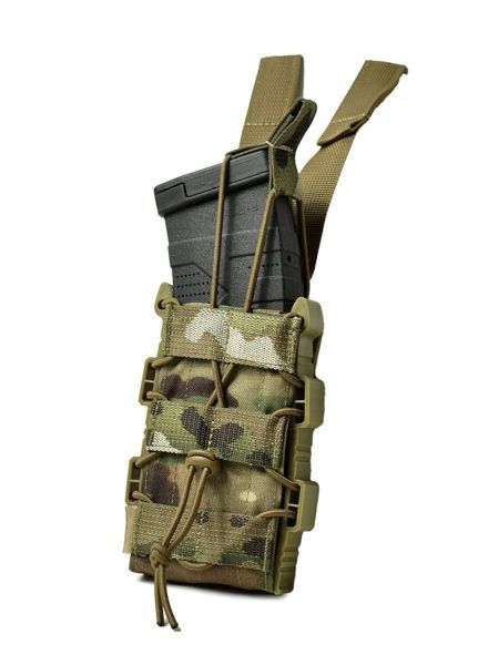 Одинарний відкритий пластиковий підсумок для магазинів Bronya Kyiv Rapid. Cordura 1000. Колір Мультикам 138 фото
