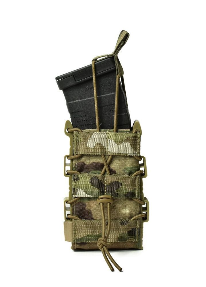 Одинарний відкритий пластиковий підсумок для магазинів Bronya Kyiv Rapid. Cordura 1000. Колір Мультикам 138 фото
