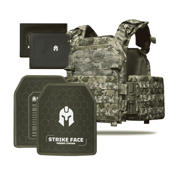 Бронежилет 6&ndash;го класу Striker pack MPS М8 PRO + Бронеплити + балістичні пакети захист боків 1 класс ДСТУ. Піксель 4276 фото