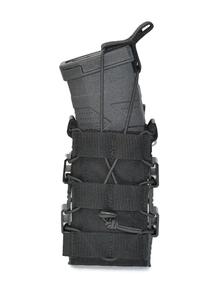 Одинарний відкритий пластиковий підсумок для магазинів Bronya Kyiv Rapid. Cordura 1000. Колір Чорний 30 фото