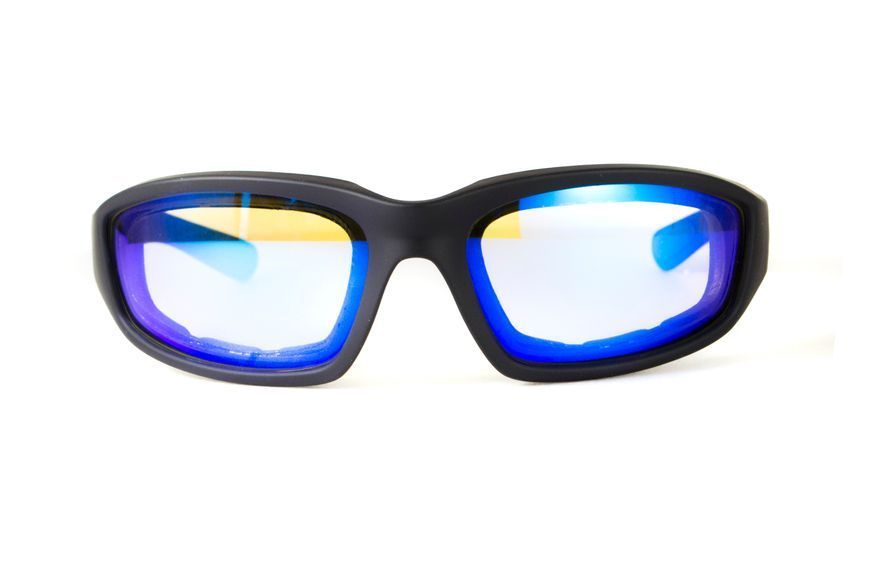 Окуляри фотохромні (захисні) Global Vision KickBack Photochromic (G-Tech&trade; blue) Anti Fog, фотохромні дзеркальні сині 1КИК24-90 фото