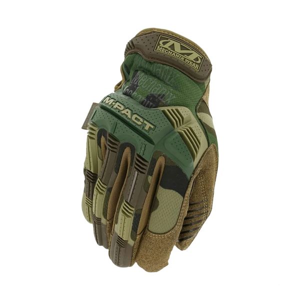 Рукавички тактичні, Mechanix, M-PACT Woodland Camo, лісний камуфляж 1277540 фото