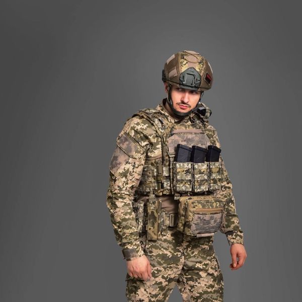 Плитоноска під плити XL Bronya Kyiv MPS М8 PRO. Cordura 1000. Колір Піксель (mm14) 227 фото