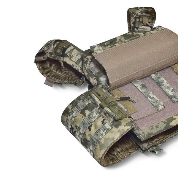 Плитоноска під плити XL Bronya Kyiv MPS М8 PRO. Cordura 1000. Колір Піксель (mm14) 227 фото