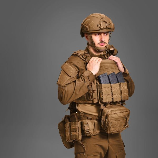 Плитоноска під плити XL Bronya Kyiv MPS М8 PRO. Cordura 1000. Колір Койот 226 фото