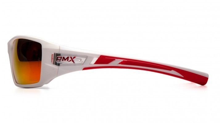 Окуляри захисні Pyramex Velar White (sky red mirror) дзеркальні червоні в білій оправі 2ВЕЛАР-Б91 фото