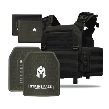 Бронежилет 6&ndash;го класу Striker pack MPS М8 PRO + Бронеплити + балістичні пакети захист боків 1 класс ДСТУ. Чорний 4273 фото