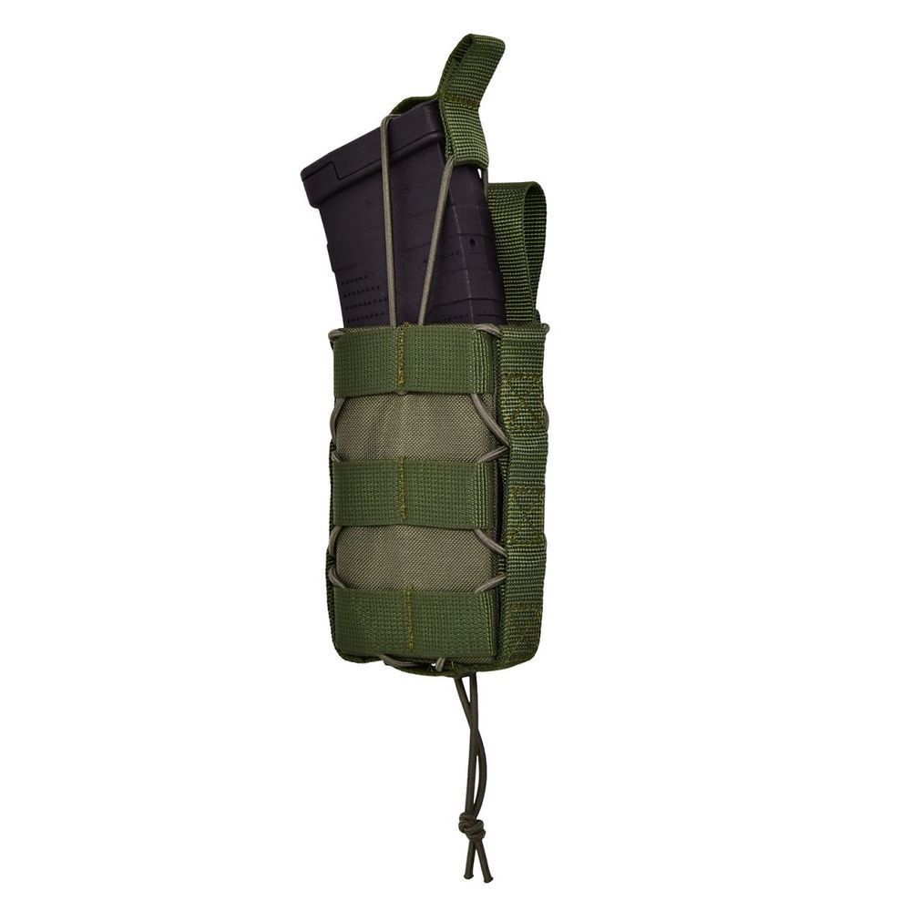 Підсумок для магазинів одинарний відкритий тканевий Stealth PRO. Cordura 1000. Колір Ranger Green 4956 фото