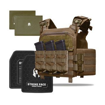 Бронежилет 5&ndash;го класу Striker pack MPS М8 PRO + Бронеплити + балістичні пакети захист боків 1 класс ДСТУ. Койот 4270 фото