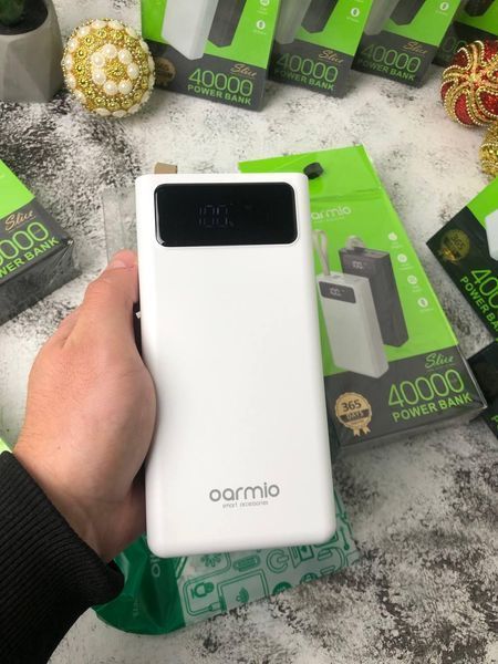 Зарядний пристрій Power bank OARMIO 40000 mAh White 18287237 фото