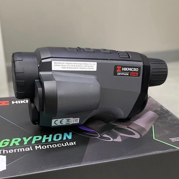 Тепловизионный монокуляр HikMicro Gryphon GH35L LRF, 35 мм, лазерный дальномер, цифровая камера, Wi-Fi 3168443 фото