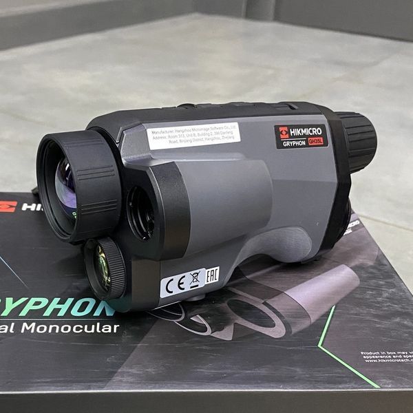 Тепловизионный монокуляр HikMicro Gryphon GH35L LRF, 35 мм, лазерный дальномер, цифровая камера, Wi-Fi 3168443 фото