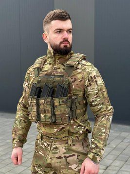 Плитоноска MOLLE Multicam з підсумками для магазинів 3053399 фото