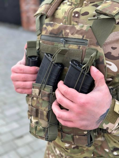 Плитоноска MOLLE Multicam з підсумками для магазинів 3053399 фото