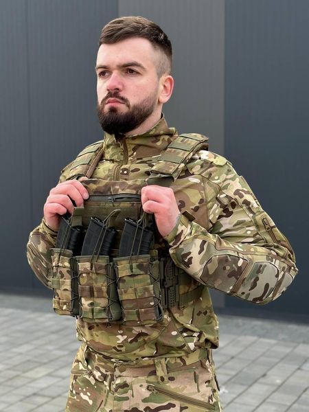 Плитоноска MOLLE Multicam з підсумками для магазинів 3053399 фото