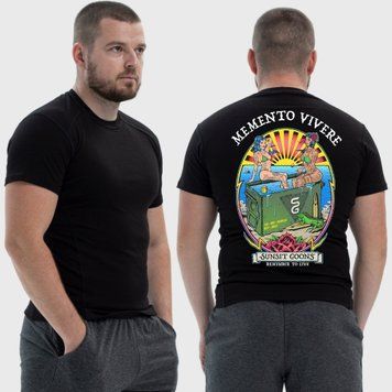 Чоловіча тактична футболка з принтом Sunset Goons дівчата ящик снарядів пляж сонце, Чорний 4071787 фото