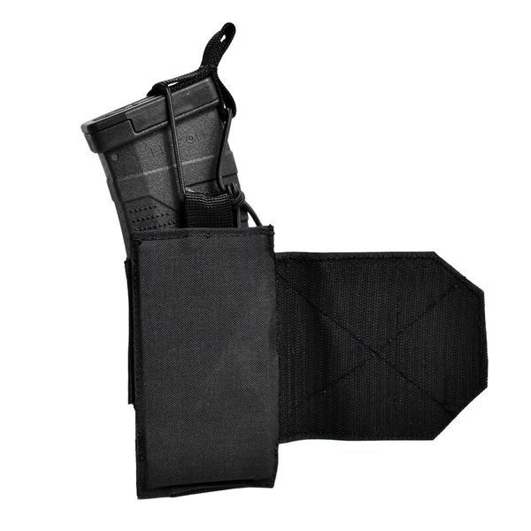 Еластичний бічний лівий підсумок для магазинів на липучці Elastic L. Cordura 1000. Колір Чорний 361 фото