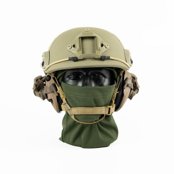 Комплект: шолом Fast Helmet NIJ IIIA + наушники Walkers Razor Slim с чебурашкой + кавер Мультикам Плитоноска М7 (Мультикам) +7 підсумків Керамічні плити 6-го класу захисту 54312354 фото